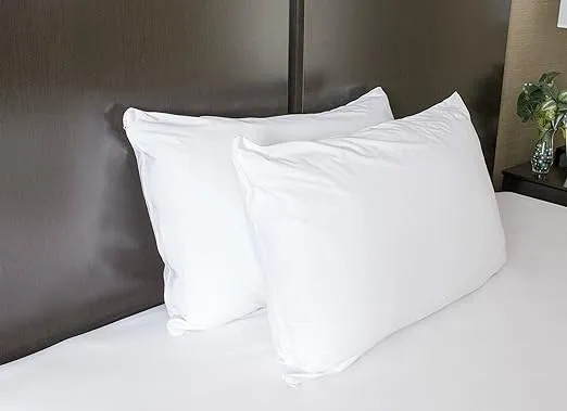 Standard Waterproof Pillow Protectors (Set of 2, Size: 50x75 cm, White)
