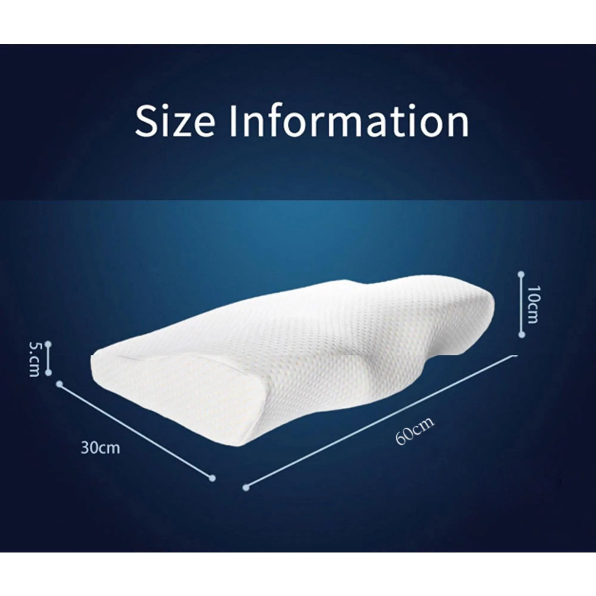 Tomcarry Memory Foam Contoured Shape Breathable Neck Support Pillow - CP79501