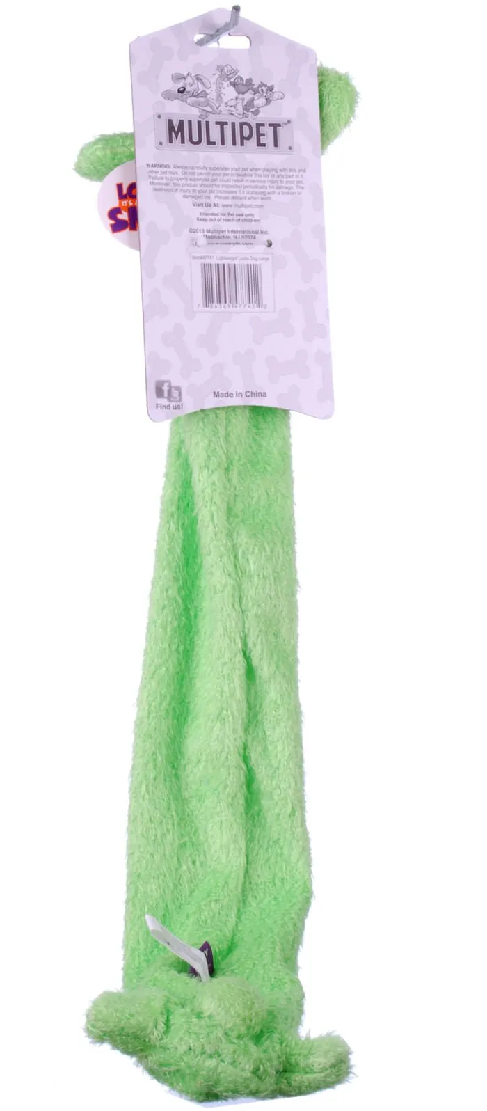 Unstuffed Loofa Dog Toy, 12" L