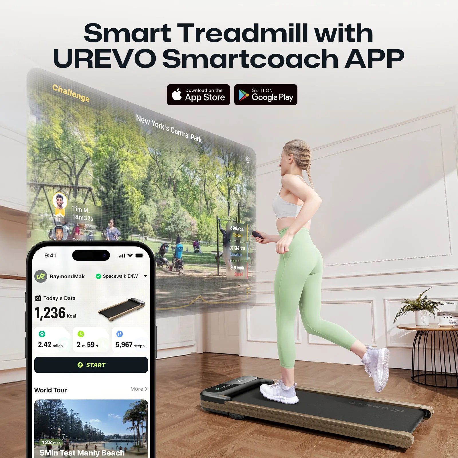 UREVO SpaceWalk E4W Treadmill