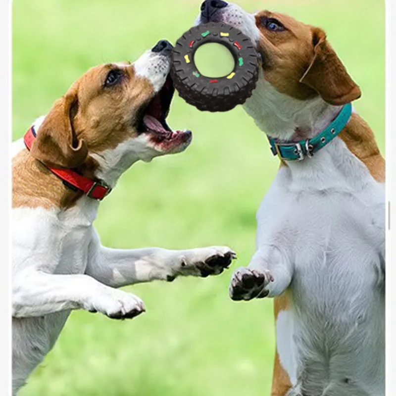 Vocalizing Dog Toy with Small Tire Design