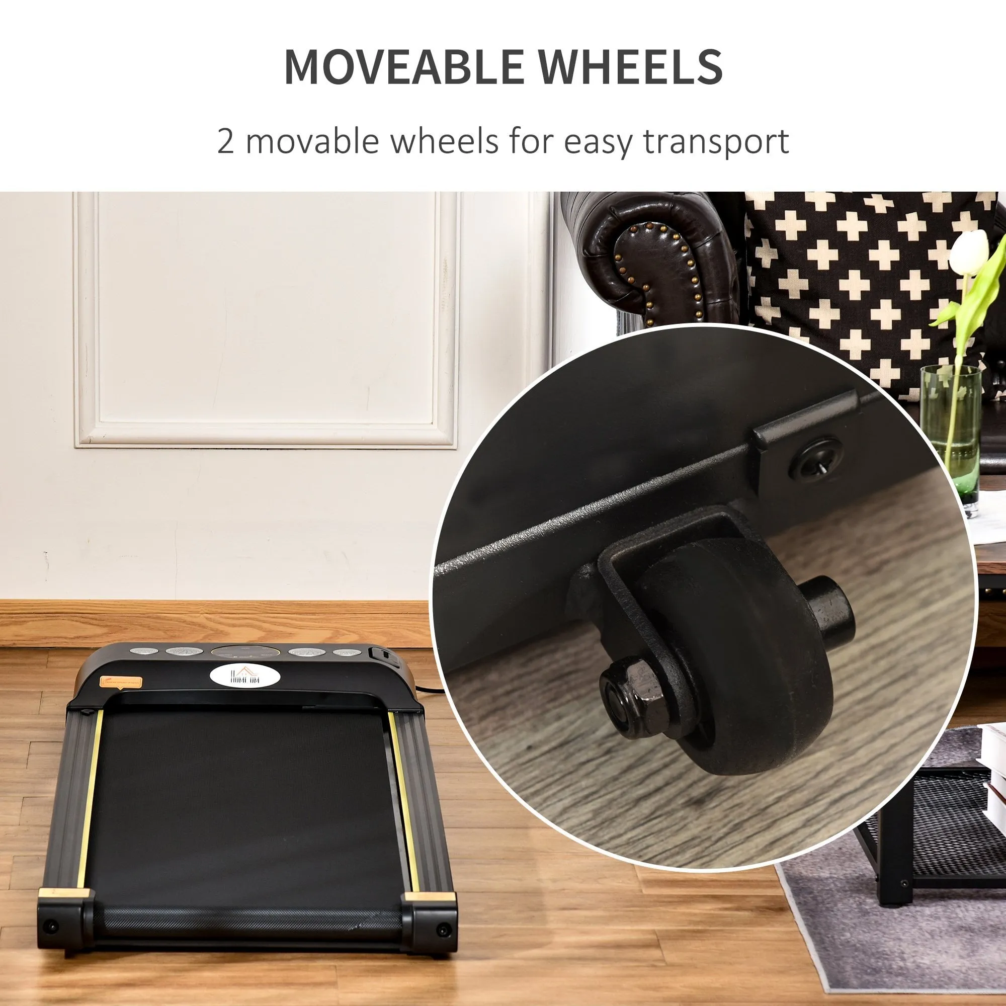 Walking Treadmill Walking Pad for Home, Office, Fitness Studio, Training Room Aerobic Exercise Machine LED Display, Black Display Home