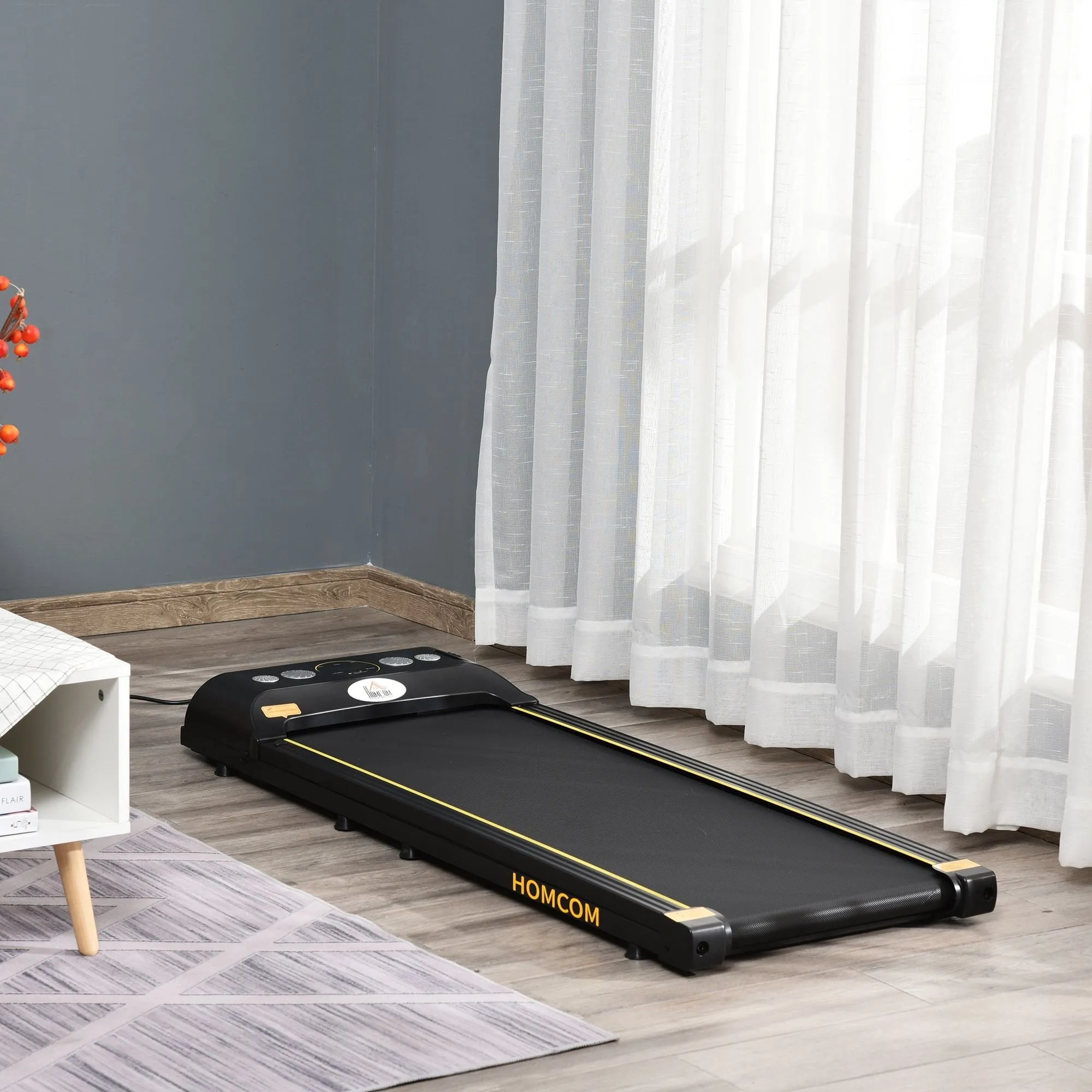 Walking Treadmill Walking Pad for Home, Office, Fitness Studio, Training Room Aerobic Exercise Machine LED Display, Black Display Home