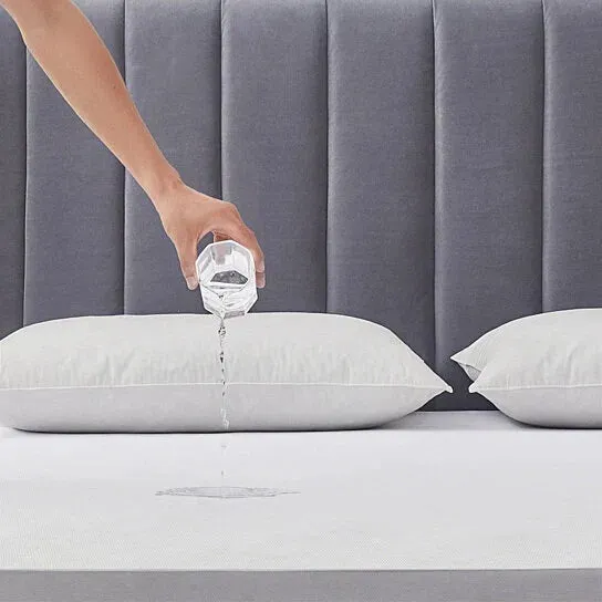 Zippered Waterproof Bed Bug/Dust Mite Fabric Pillow Covers